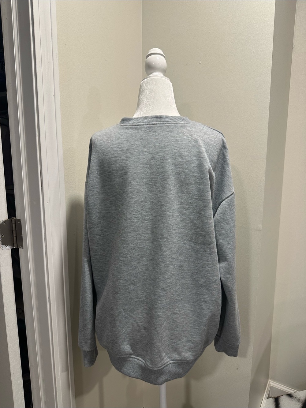 Gray Pink Bow Graphic Crewneck Sweatshirt XL Coquette - Picture 6 of 9